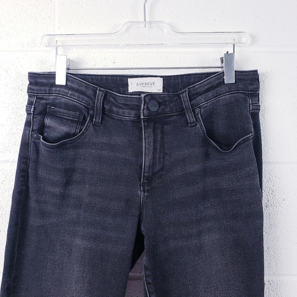 Evereve The Ever Straight High Rise Fit Jean Washed Black Women's Size 29 - Picture 4 of 11